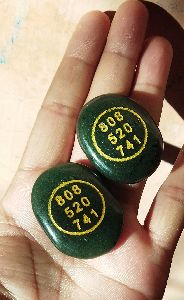 Green Jade Money Switch Word and Zibu Symbol Stone
