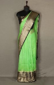 Linen Banarasi Silk Saree