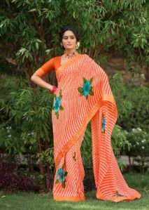 Printed Georgette Saree