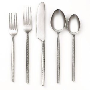 5 Pcs Shiny Steel Cutlery Set