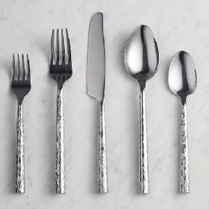 5 Pcs Steel Cutlery Set with Embossed Handle