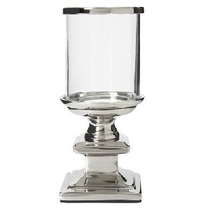 Shiny Glass Aluminium Tea light Holder