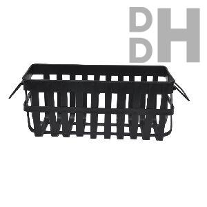 Rectangular Black Iron Basket