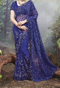 Blue Fancy Saree