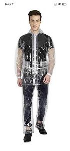 Collar Plain PVC Clear Rainsuit, Size : M, XL, XXL, XXXL, 4XL