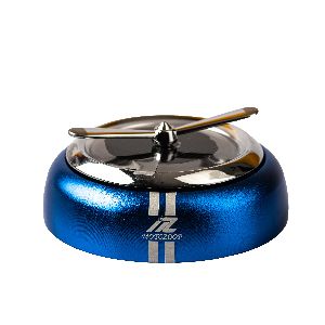 MOTOZOOP Metal Alloy Solar Perfume Fan Air Freshener and Fragrance with Organic Perfume (BLUE)