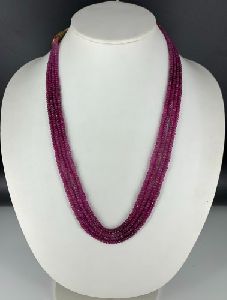 FACETATED RUBY BEADS