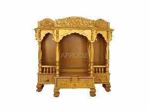 Solid Wood(Mango) Handcrafted Pine Wood Temple