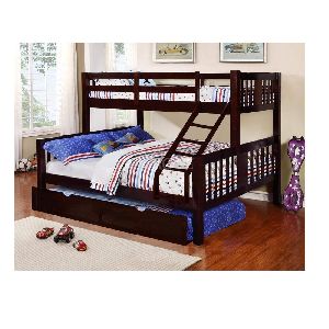 Twin Over Queen Bunk Bed with Trundle