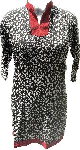 black printed kurti