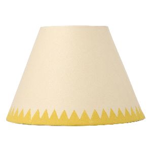 25cm empire hardback lampshade in yellow printed paper