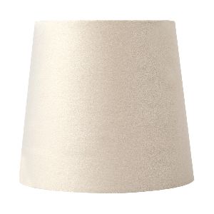 30cm tall hardback lampshade in white velvet