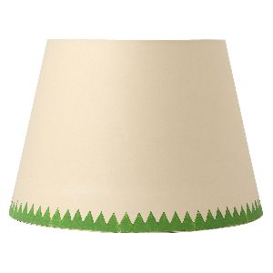 40cm straight empire hardback lampshade in green printed paper