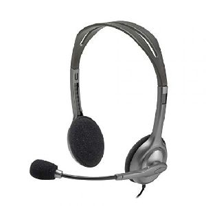 Logitech H110 Wired Over Ear Headphones With Mic Gray