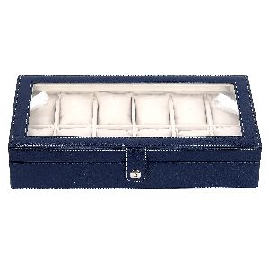 12wc18 trp blue 12 watch slots watch box organizer