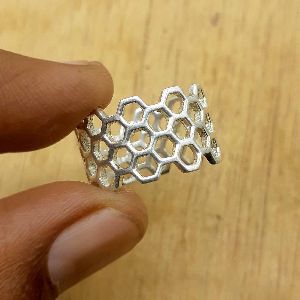 Honeycomb 925 Sterling Silver Ring