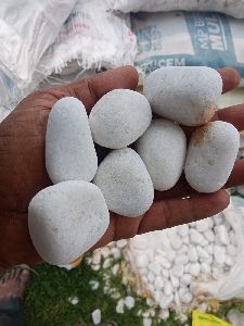 Pure white pebbles