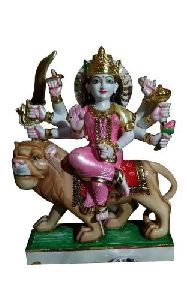 2.5 Feet Marble Durga Mata Statue