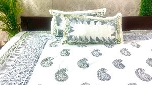 DKWTBL104 Hand Block Printed Cotton Double Bedsheet