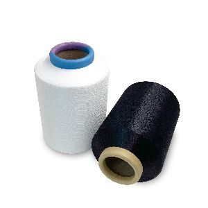 100+40D White Black Polyester Spandex Covered Yarn