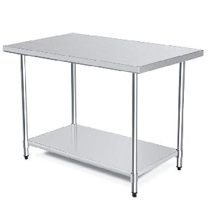 Stainless Steel Counter Table with One Shelves