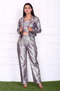 Silver Three Piece Co Ord Set