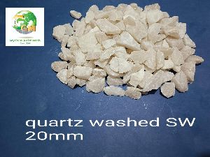 Quartz washed Snow white 20MM