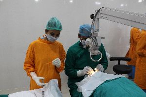 Cataract Surgery By SICS Method