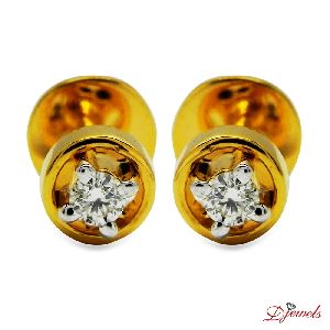 Yellow Gold Diamond Earring for Girl\'s