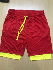 Men's Double Layered Running Sports Shorts