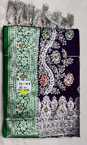 Banarsi Kadiyal Silver Laccha Embroidery Saree