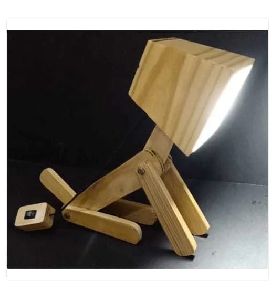 Wooden Dog Lamp