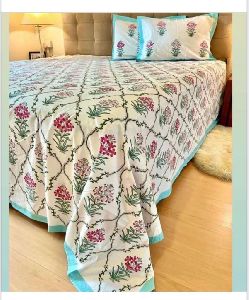 Floral Printed Cotton Bedsheet
