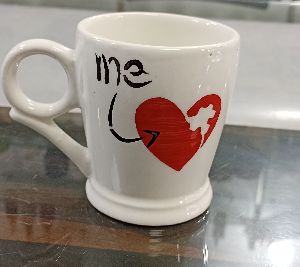 Ceramic Heart Printed Mug