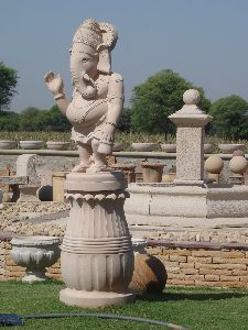 STATND MARBLE STONE GANESH JI STATUE