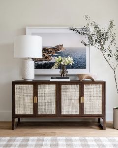 rattan bed side table