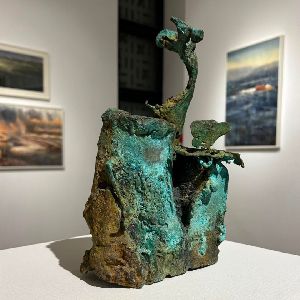 unique bronze patina sculpture