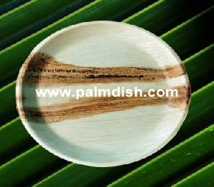 10 Inch Palm Leaf Round Platter