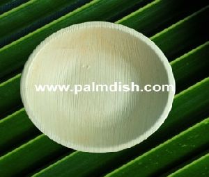 5 Inch Palm Leaf Round Bowl