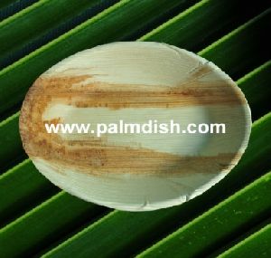 7 Inch Palm Leaf Round Platter