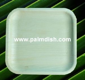areca palm leaf disposable 7 inch square platter