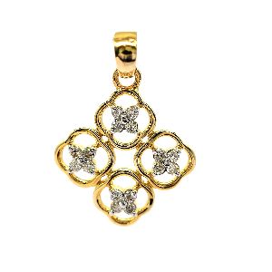 18k hallmarked gold diamond pendant