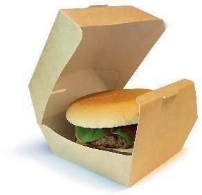 Brown Paper Burger Box