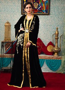 Black Moroccan Style Kaftan Dress