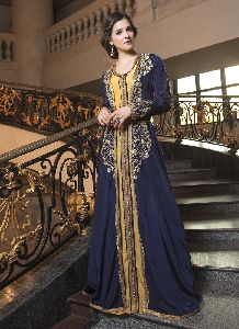 Dubai Party Wear Designer Kaftan with Thread Work