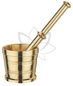 Brass Mortar and Pestle
