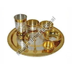 Brass Thali Set | Pital Dinner Thali Set