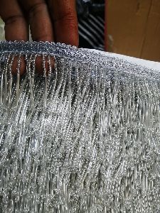 Silver Pipe Fringes Lace