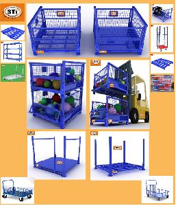 Collapsible Cage Pallet - Logistic Pallet - Reteintion Cage Pallet