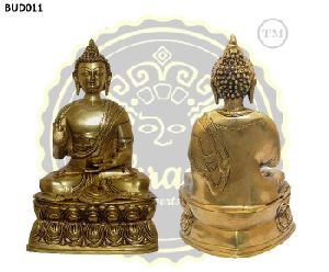 15 Inches Brass Lord Buddha Idol